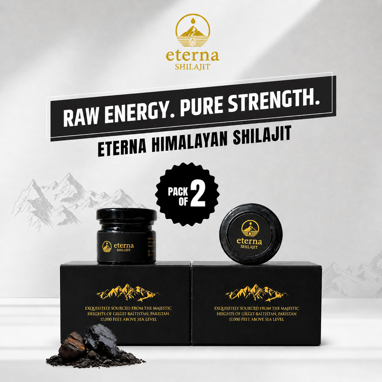 Pack Of 2 - Premium Himalayan Eterna Shilajit - Eterna Shilajit